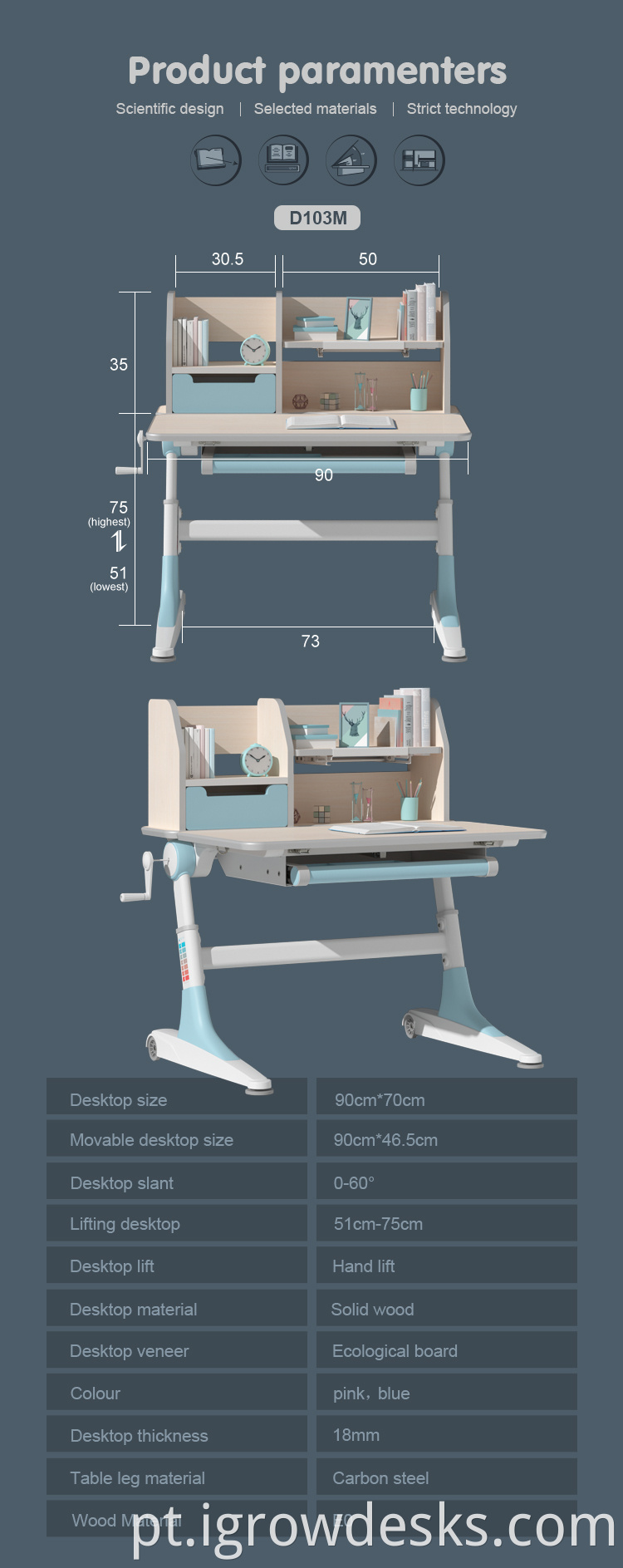 ergonomic study table